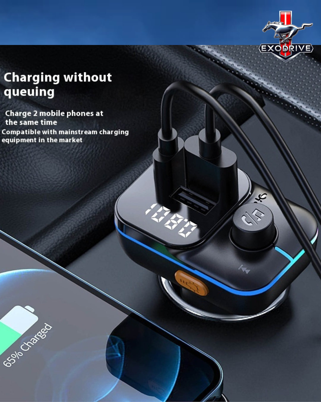 Cargador Bluetooth MP3 para Auto – Reproductor