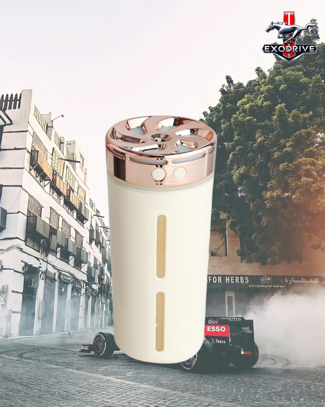 Humidificador y Difusor de Aroma para Auto con Luz Ambiental