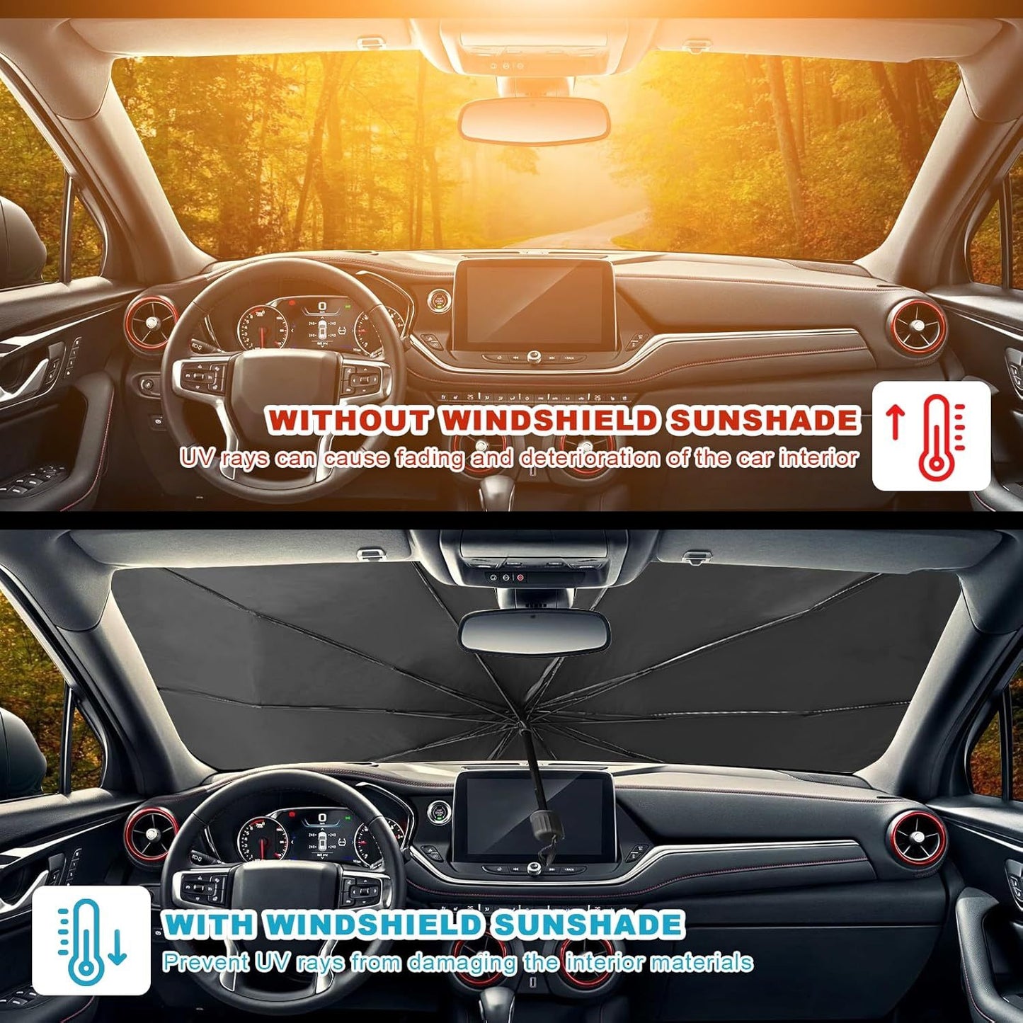 Sombrilla para Parabrisas – Bloquea Rayos UV y Mantén tu Auto Fresco