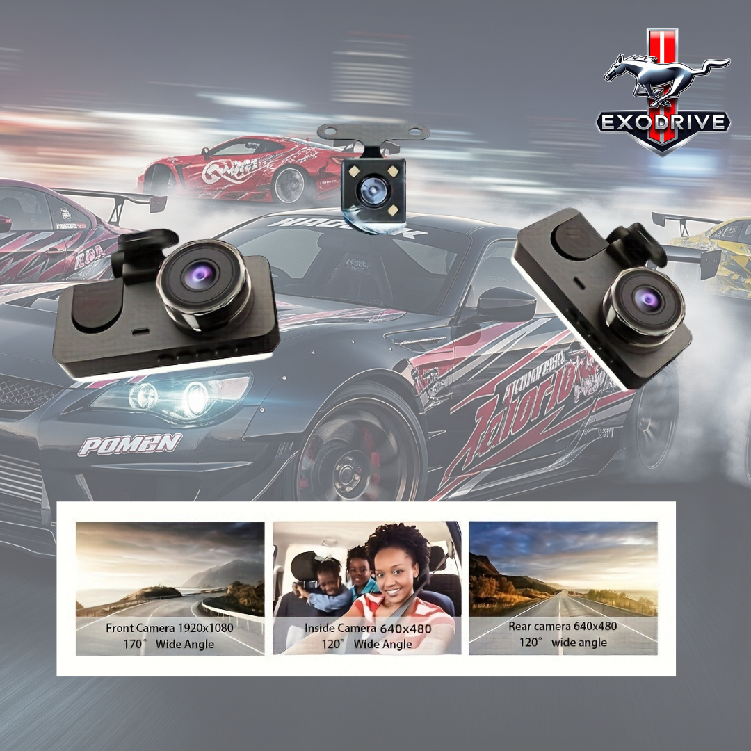 Dash Cam Exodrive™ 4K – Protección Total para tu Auto Día y Noche