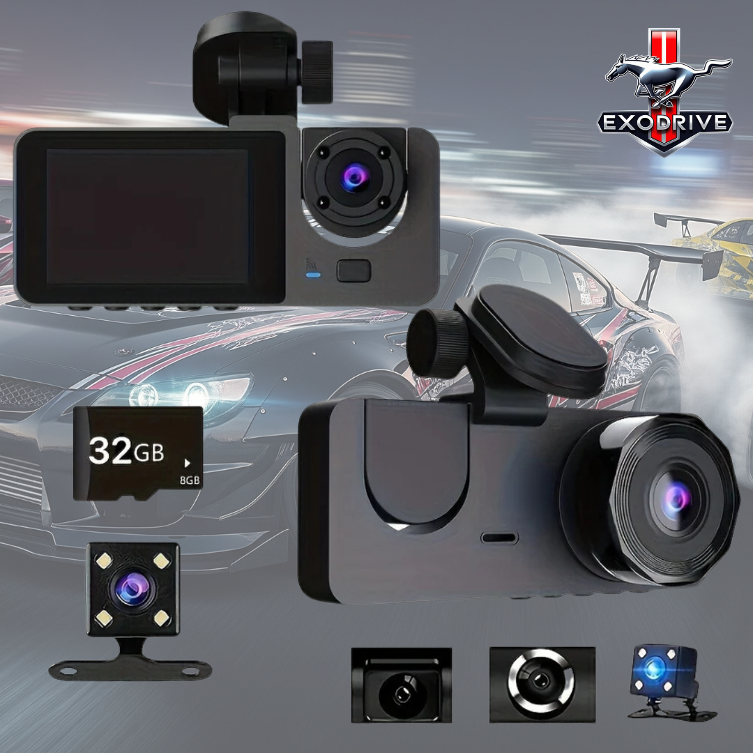 Dash Cam Exodrive™ 4K – Protección Total para tu Auto Día y Noche