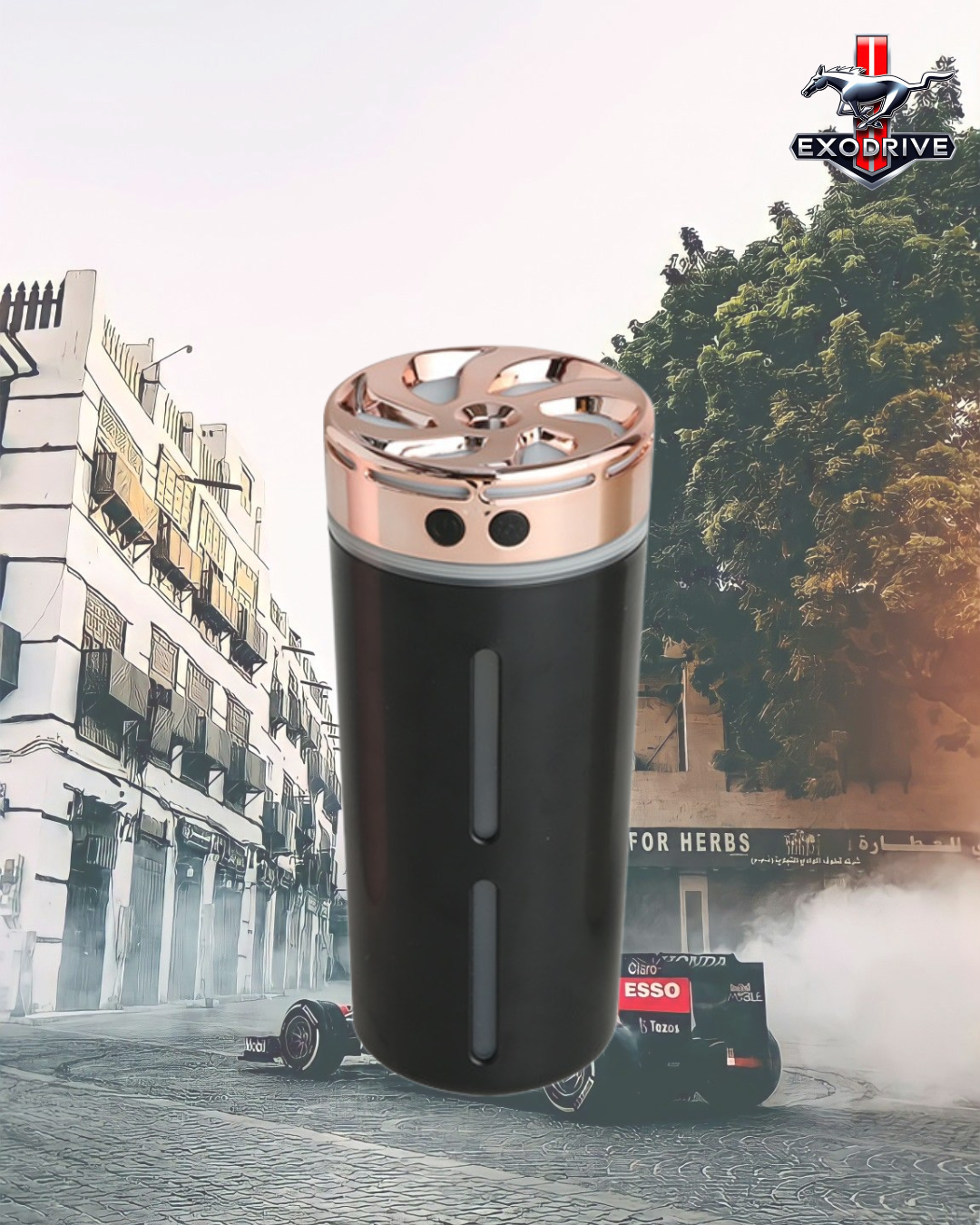 Humidificador y Difusor de Aroma para Auto con Luz Ambiental